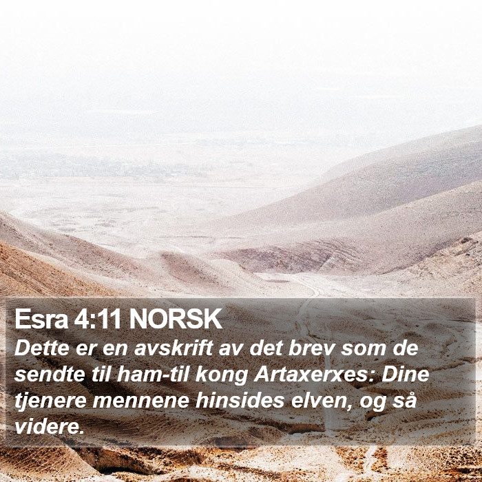 Esra 4:11 NORSK Bible Study