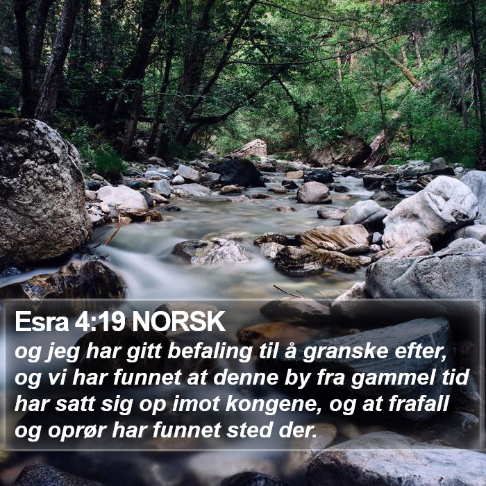 Esra 4:19 NORSK Bible Study