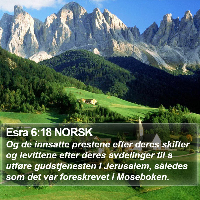 Esra 6:18 NORSK Bible Study