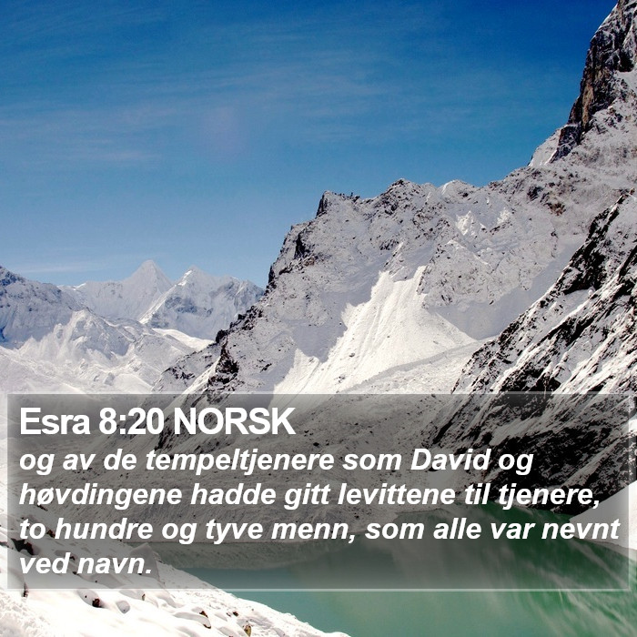 Esra 8:20 NORSK Bible Study