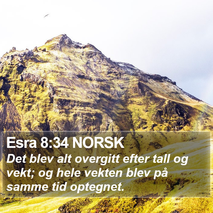 Esra 8:34 NORSK Bible Study