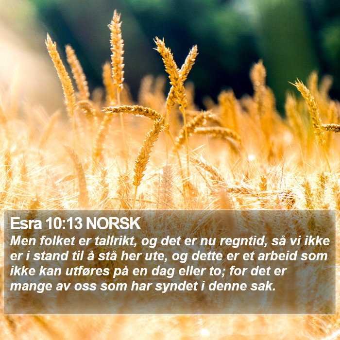 Esra 10:13 NORSK Bible Study
