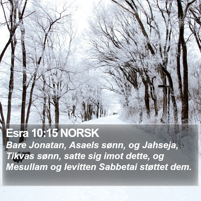 Esra 10:15 NORSK Bible Study