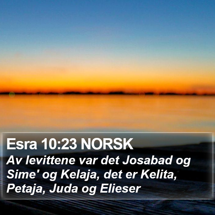Esra 10:23 NORSK Bible Study