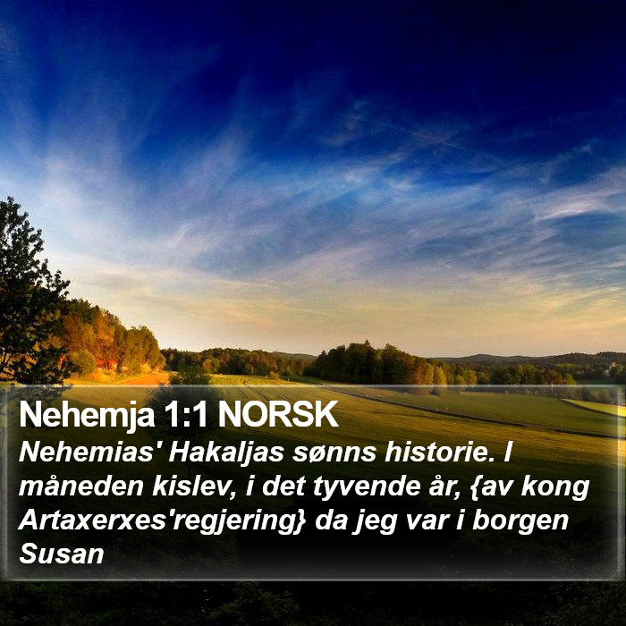 Nehemja 1:1 NORSK Bible Study