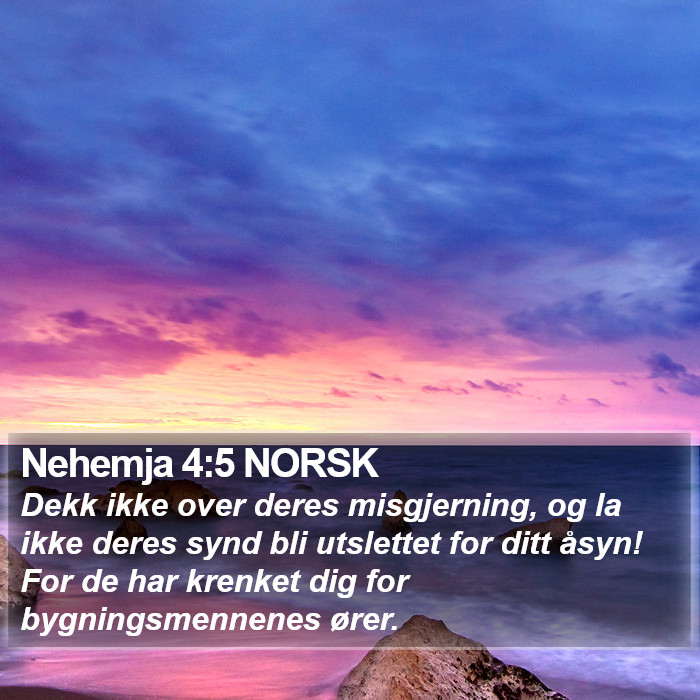 Nehemja 4:5 NORSK Bible Study