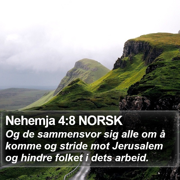 Nehemja 4:8 NORSK Bible Study