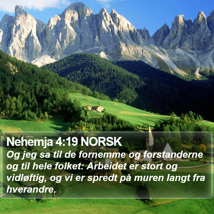 Nehemja 4:19 NORSK Bible Study