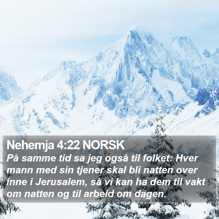 Nehemja 4:22 NORSK Bible Study