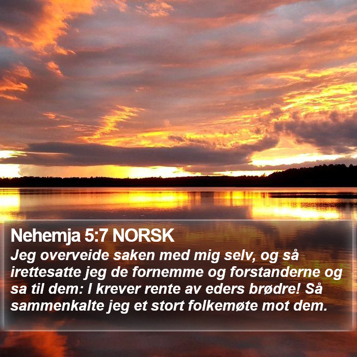 Nehemja 5:7 NORSK Bible Study