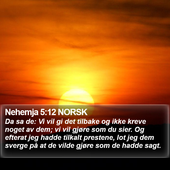 Nehemja 5:12 NORSK Bible Study