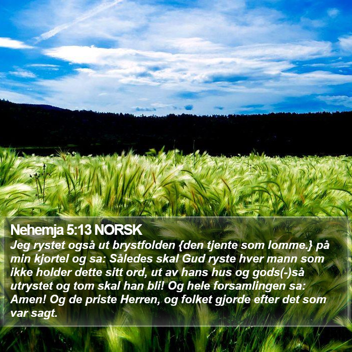 Nehemja 5:13 NORSK Bible Study