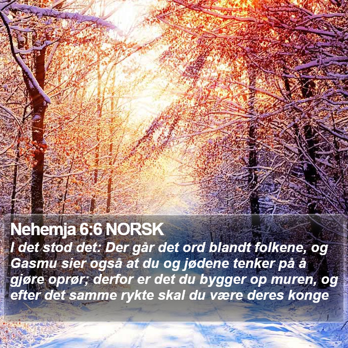 Nehemja 6:6 NORSK Bible Study