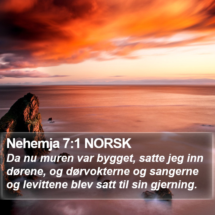 Nehemja 7:1 NORSK Bible Study