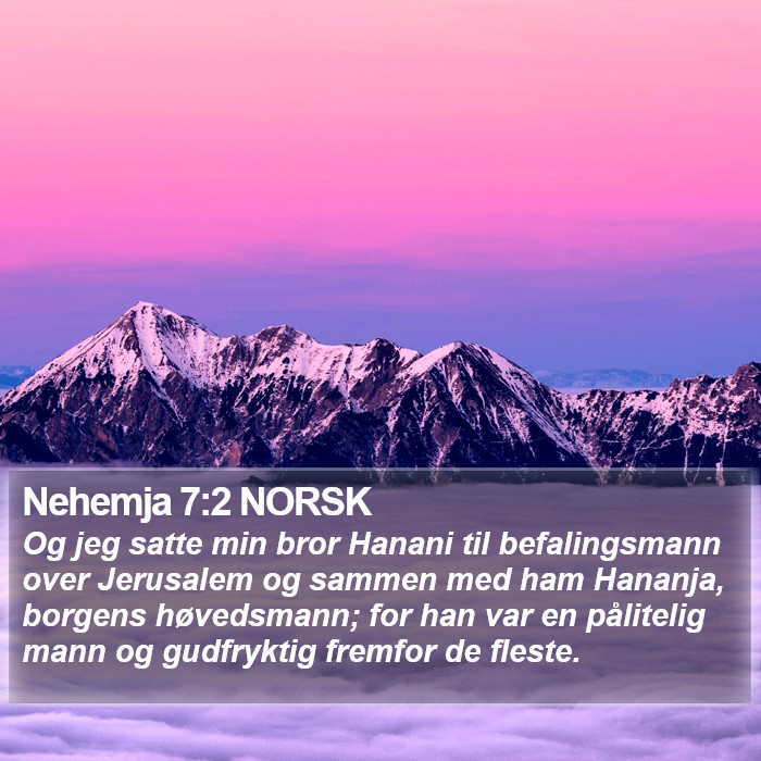 Nehemja 7:2 NORSK Bible Study