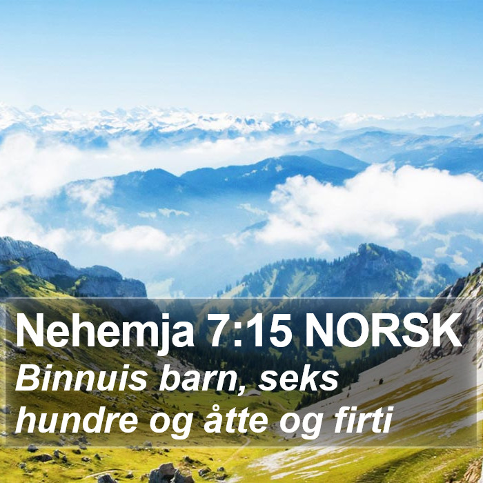 Nehemja 7:15 NORSK Bible Study