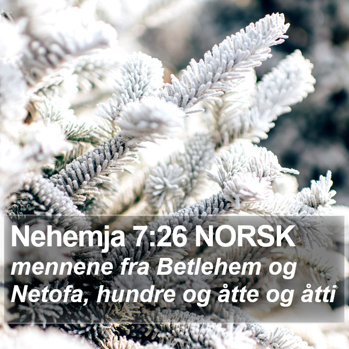 Nehemja 7:26 NORSK Bible Study