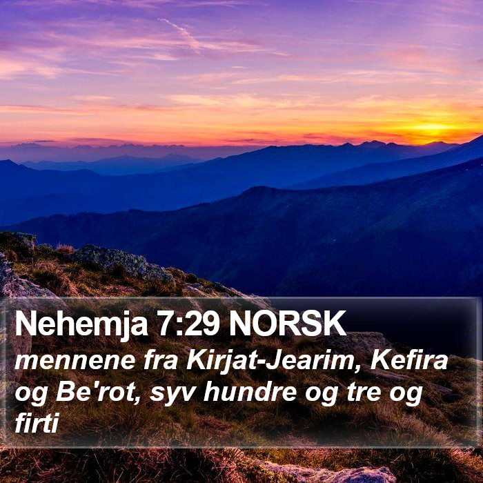 Nehemja 7:29 NORSK Bible Study