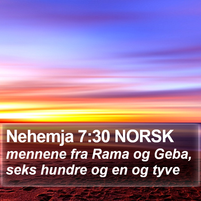 Nehemja 7:30 NORSK Bible Study