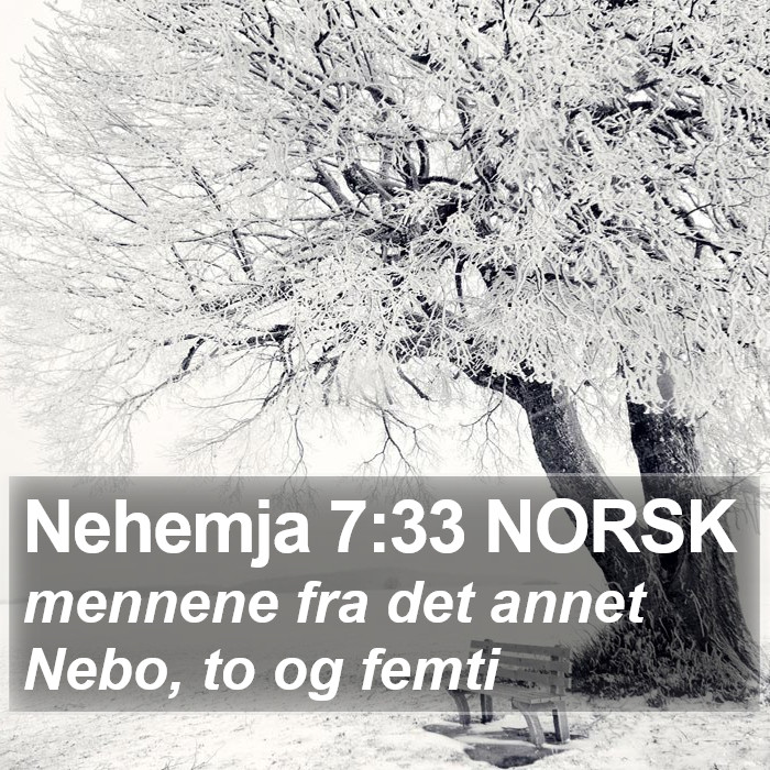 Nehemja 7:33 NORSK Bible Study