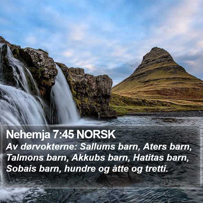 Nehemja 7:45 NORSK Bible Study