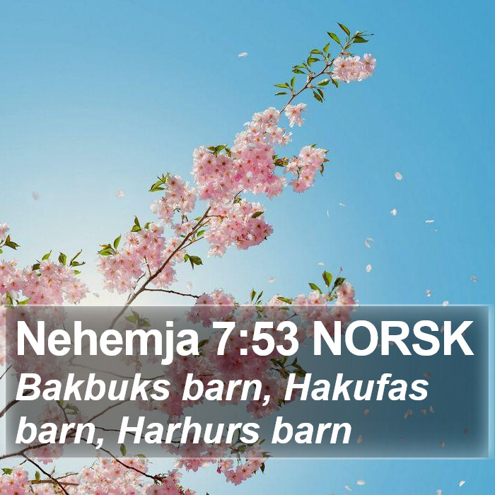 Nehemja 7:53 NORSK Bible Study