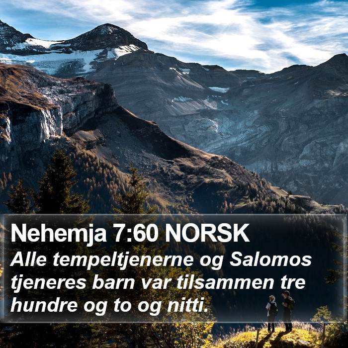 Nehemja 7:60 NORSK Bible Study