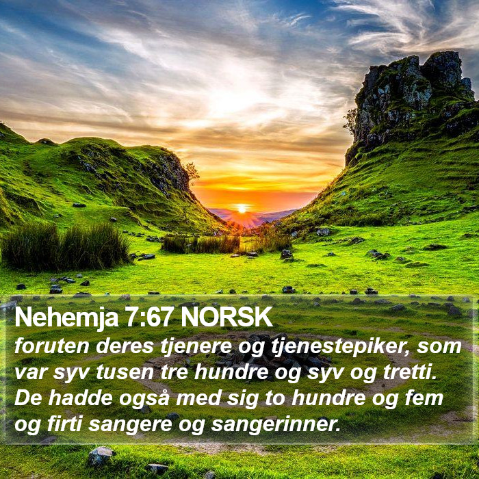 Nehemja 7:67 NORSK Bible Study