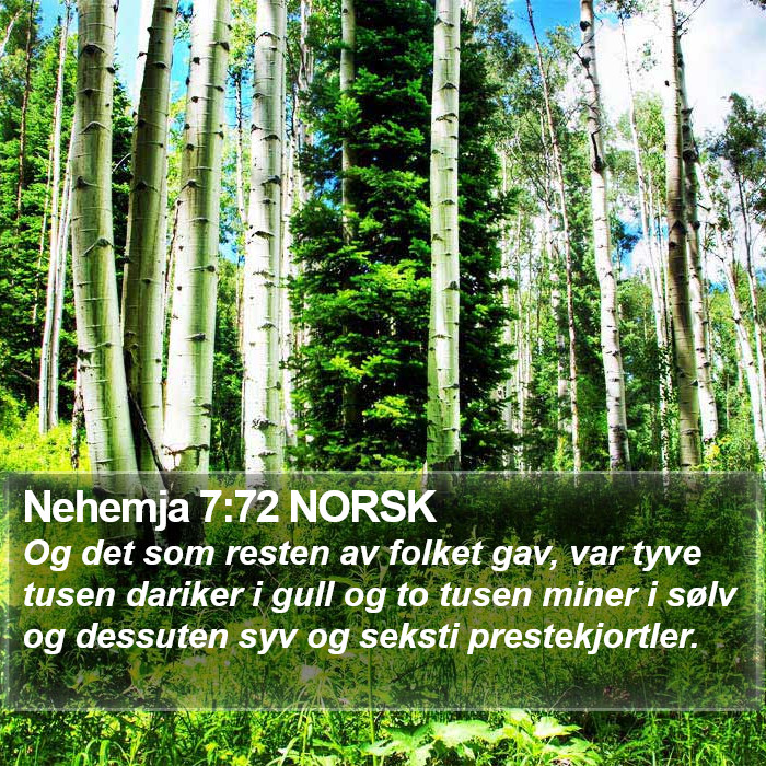 Nehemja 7:72 NORSK Bible Study