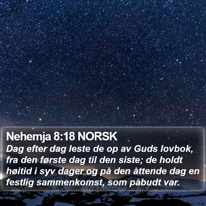 Nehemja 8:18 NORSK Bible Study