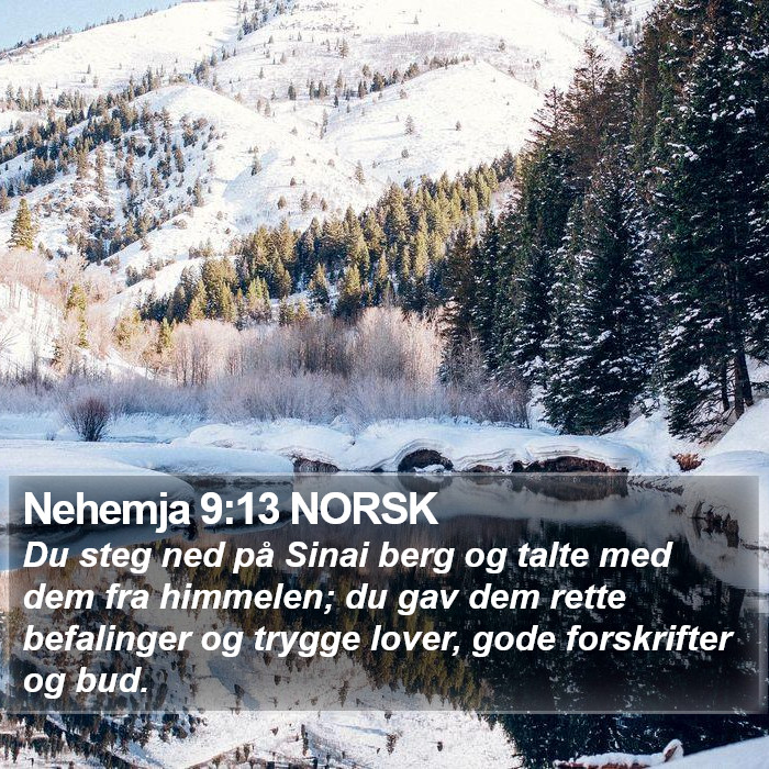 Nehemja 9:13 NORSK Bible Study