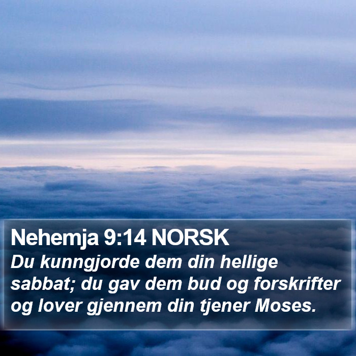 Nehemja 9:14 NORSK Bible Study