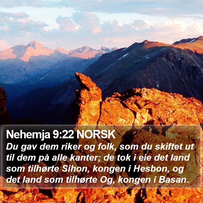 Nehemja 9:22 NORSK Bible Study