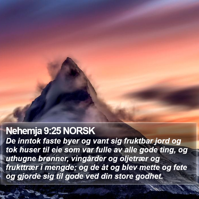 Nehemja 9:25 NORSK Bible Study