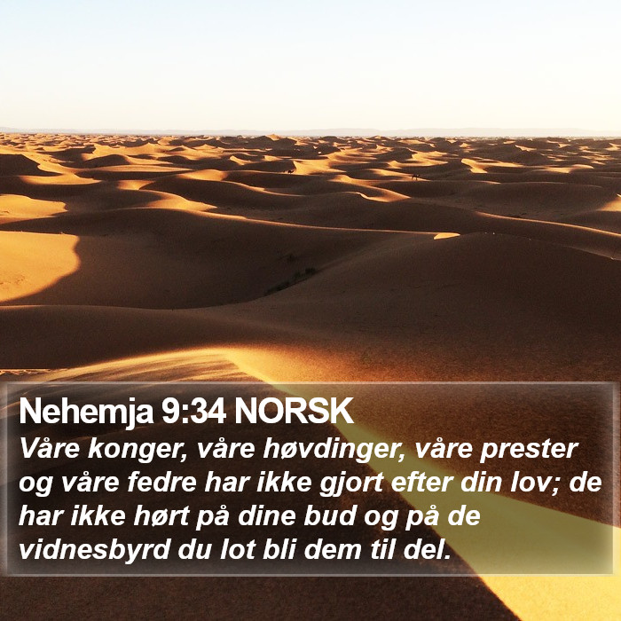 Nehemja 9:34 NORSK Bible Study