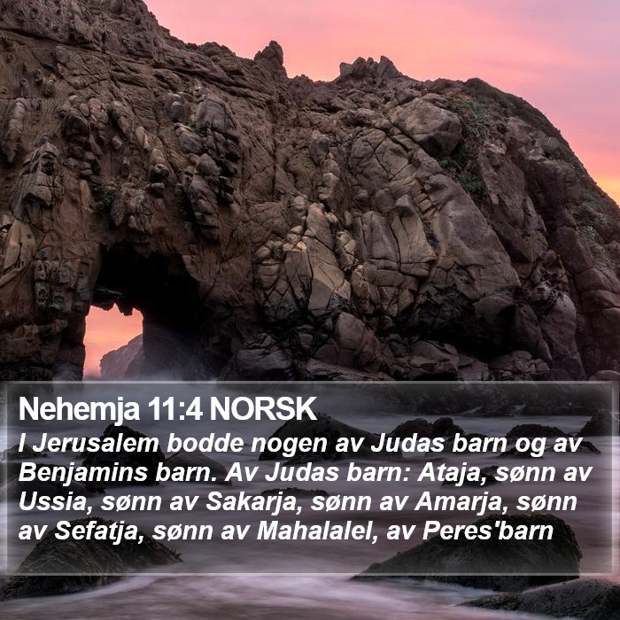 Nehemja 11:4 NORSK Bible Study