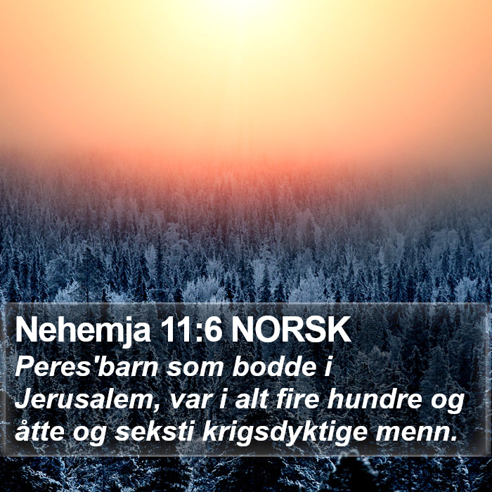 Nehemja 11:6 NORSK Bible Study