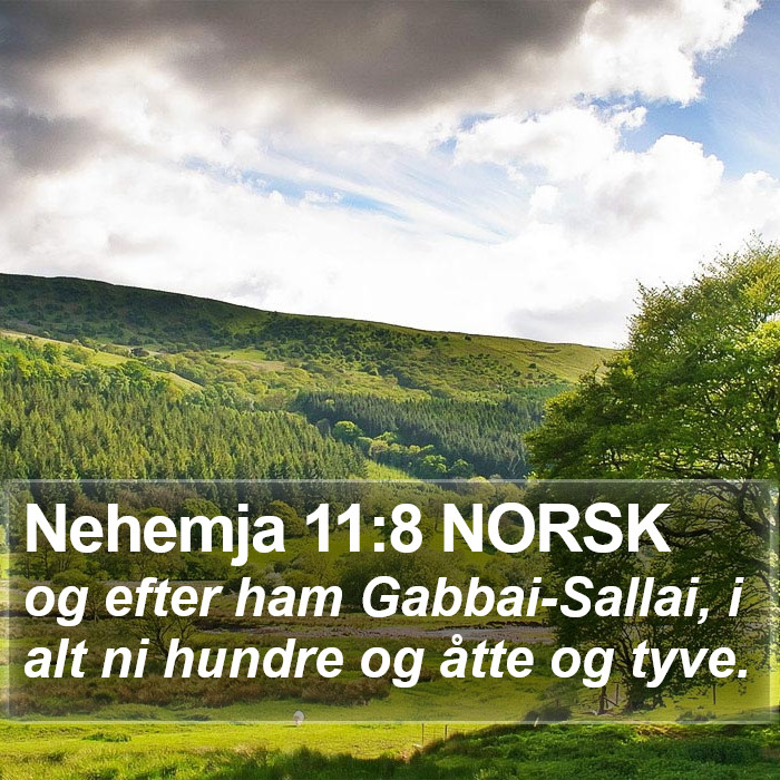 Nehemja 11:8 NORSK Bible Study