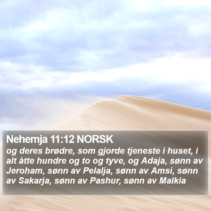 Nehemja 11:12 NORSK Bible Study