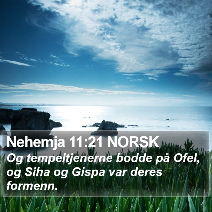 Nehemja 11:21 NORSK Bible Study