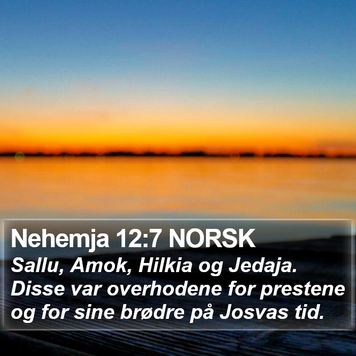 Nehemja 12:7 NORSK Bible Study