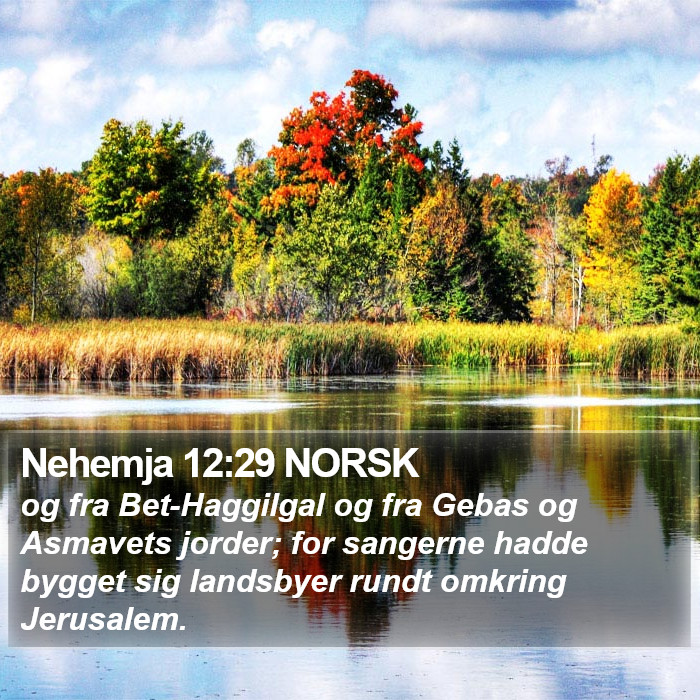 Nehemja 12:29 NORSK Bible Study