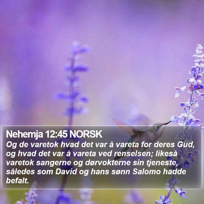 Nehemja 12:45 NORSK Bible Study