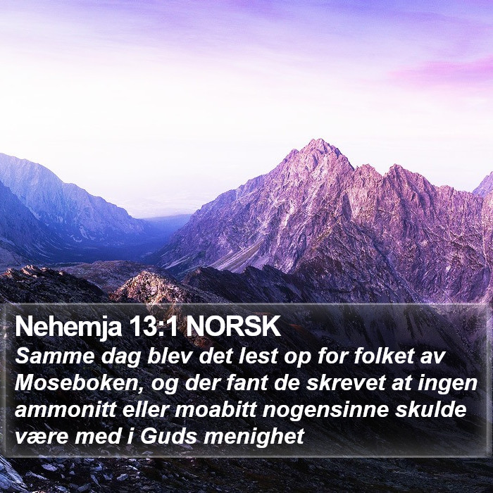 Nehemja 13:1 NORSK Bible Study