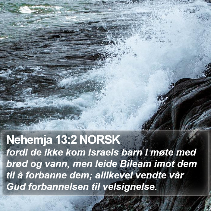 Nehemja 13:2 NORSK Bible Study