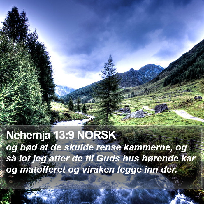 Nehemja 13:9 NORSK Bible Study