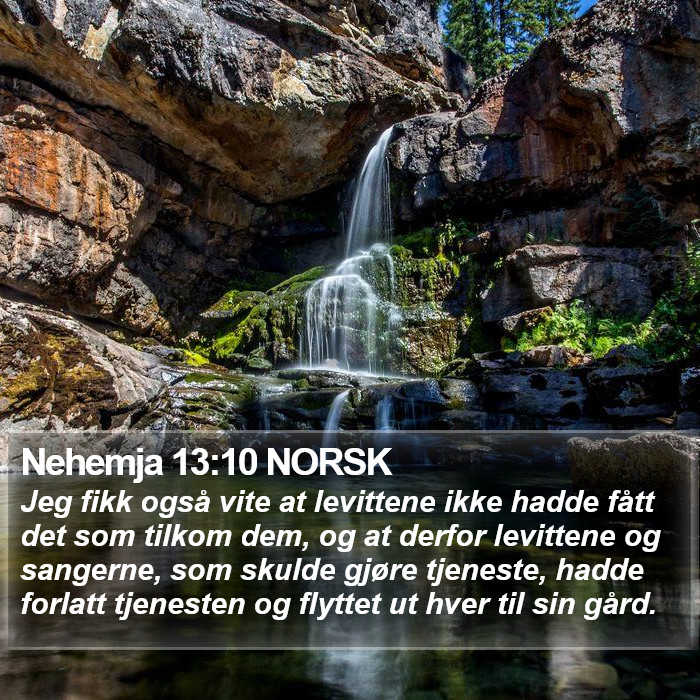 Nehemja 13:10 NORSK Bible Study