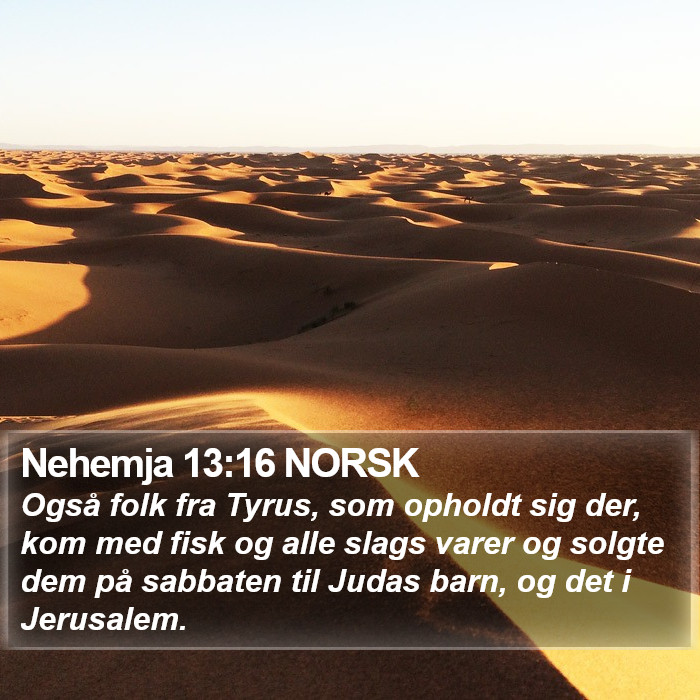 Nehemja 13:16 NORSK Bible Study