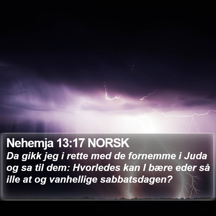 Nehemja 13:17 NORSK Bible Study