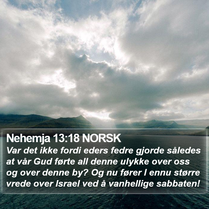 Nehemja 13:18 NORSK Bible Study